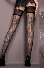 Load image into Gallery viewer, Ballerina 416 Hold Ups Nero (Black) / Blue