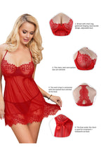 Load image into Gallery viewer, YesX YX952 Red Babydoll Set
