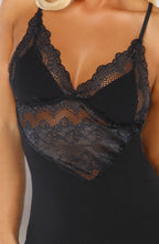 Load image into Gallery viewer, Petra Chemise Set Black