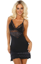 Load image into Gallery viewer, Petra Chemise Set Black