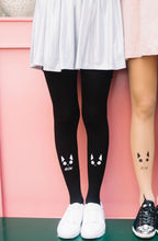 Load image into Gallery viewer, Zohara "Nice Kitty" White Print Tights