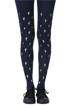 Load image into Gallery viewer, Zohara "Prickly Pear" Gold Print Tights