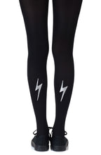 Load image into Gallery viewer, Zohara "Electric Feel" Silver Print Tights