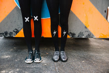 Load image into Gallery viewer, Zohara "Electric Feel" Silver Print Tights
