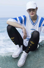 Load image into Gallery viewer, Zohara "Top Gun" Yellow Print Tights