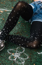 Load image into Gallery viewer, Zohara "Rise And Shine" Silver Print Tights