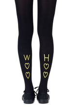 Load image into Gallery viewer, Zohara "Party In The Back/Front" Black Tights