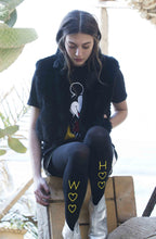 Load image into Gallery viewer, Zohara "Party In The Back/Front" Black Tights