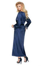 Load image into Gallery viewer, Irall Yoko Dressing Gown Navy Blue