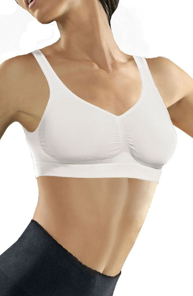 Medium Compression Push Up Bra Bianco