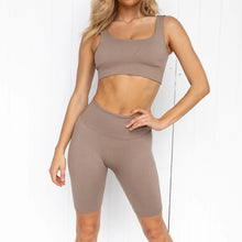 Load image into Gallery viewer, Quick-Drying Running Seamless High Elastic Sports Bra Fifth Pants Fitness Shorts Suit Yoga Clothes for Women
