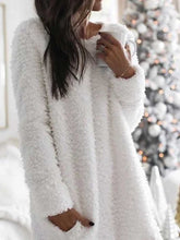 Load image into Gallery viewer, Autumn and Winter  Plush Skirt round Neck Simple Casual Straight-Leg Plush Skirt
