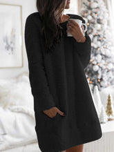 Load image into Gallery viewer, Autumn and Winter  Plush Skirt round Neck Simple Casual Straight-Leg Plush Skirt
