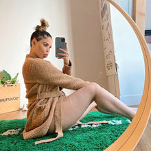 Load image into Gallery viewer, Women＇s Clothes Casual Fashion Plush Lace-up Long Cardigan Belted Bathrobe Homewear Coat
