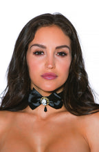 Load image into Gallery viewer, Choker Ribbon Bow Cameo Black
