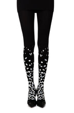 Load image into Gallery viewer, Zohara "Queen Of Hearts" Black Print Tights
