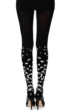 Load image into Gallery viewer, Zohara "Queen Of Hearts" Black Print Tights
