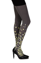 Load image into Gallery viewer, Zohara &quot;Queen Of Hearts&quot; Grey Print Tights
