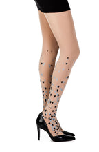 Load image into Gallery viewer, Zohara &quot;Queen Of Hearts&quot; Powder Print Tights

