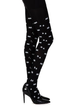 Load image into Gallery viewer, Zohara &quot;Super Hero&quot; Black Print Tights
