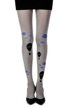 Load image into Gallery viewer, Zohara "Hot Air Balloon" Grey Print Tights
