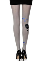Load image into Gallery viewer, Zohara "Hot Air Balloon" Grey Print Tights
