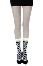 Load image into Gallery viewer, Zohara &quot;Happy Socks&quot; Grey/Multi Print Tights
