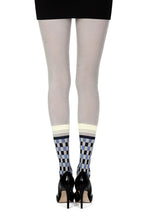 Load image into Gallery viewer, Zohara &quot;Happy Socks&quot; Grey/Multi Print Tights

