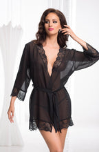 Load image into Gallery viewer, Irall Erotic Irall Erotic Cassidy Dressing Gown Bl
