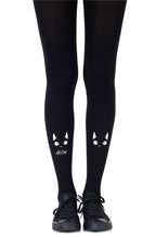 Load image into Gallery viewer, Zohara &quot;Nice Kitty&quot; White Print Tights
