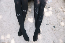 Load image into Gallery viewer, Zohara &quot;East West&quot; Black Tights
