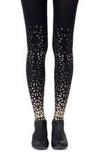 Load image into Gallery viewer, Zohara &quot;Shape Up&quot; Gold Print Tights
