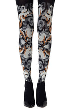 Load image into Gallery viewer, Zohara &quot;Earth Goddess&quot; Grey Orange Print Tights
