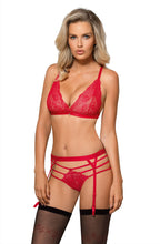 Load image into Gallery viewer, Roza Cyria Red Suspender Belt
