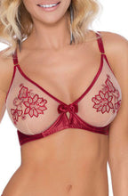 Load image into Gallery viewer, Roza Mehendi Soft Cup Bra Claret
