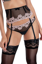 Load image into Gallery viewer, Roza Nefer Thong Black-Salmon
