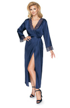 Load image into Gallery viewer, Irall Yoko Dressing Gown Navy Blue
