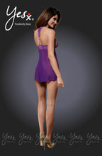 Load image into Gallery viewer, YesX YX632 2pc Dress &amp; Thong Purple
